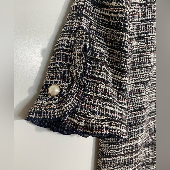 -KARL LAGERFELD tweed business casual party midi dress size  10 - Picture 6 of 10